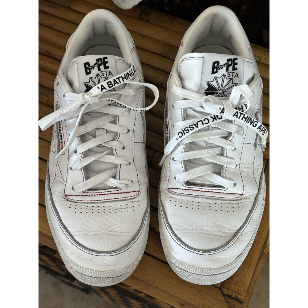 Reebok Club C 85 x A Bathing Ape White 2022 Limited Edition Men's 8.5